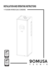 DOMUSA Fusion Hybrid Gas Condens Installation And Operating Instructions Manual