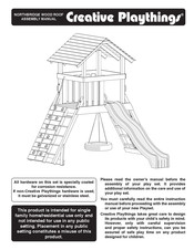 Creative Playthings NORTHBRIDGE WOOD ROOF User & Assembly Manual