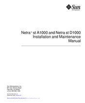 Sun Microsystems Netra st D1000 Installation And Maintenance Manual