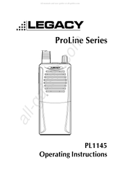 Legacy ProLine Series Operating Instructions Manual