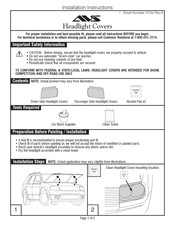 Avs Headlight Covers Installation Instructions Manual