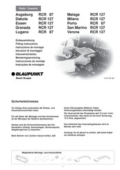 Blaupunkt Essen RCR 127 Fitting Instructions Manual