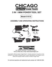 Chicago Electric 91618 Assembly And Operating Instructions Manual