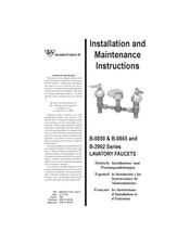 T&S B-2992 Series Installation And Maintenance Instructions Manual