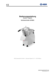 KBS 40700001 Instructions Manual