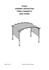 Sunjoy L-PG080PST-K Assembly Instruction Manual