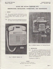 Bell System Practices 2853AM Identification, Installation, Connections, And Maintenance