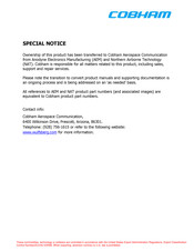 AEM Motorola Series Installation And Operation Manual