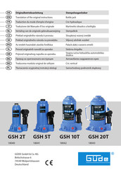 Gude GSH 2T Translation Of The Original Instructions