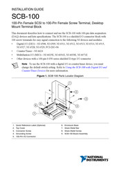 National Instruments IMAQ SCB-100 Installation Manual