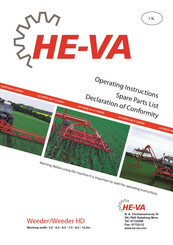 HE-VA Weeder HD Operating Instructions Manual