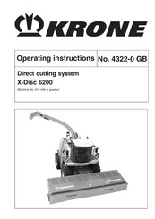 Krone X-Disc 6200 Operating Instructions Manual