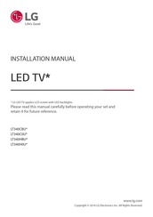 LG LT340CBU Series Installation Manual