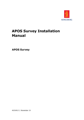 Kongsberg APOS Survey Installation Manual