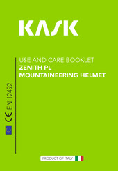 Kask ZENITH PL Use And Care Booklet
