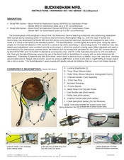 BUCKINGHAM MFG BuckSqueeze 483 Series Instructions & Warnings