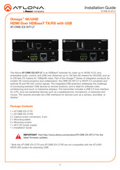 Panduit Atlona Omega AT-OME-EX-KIT-LT Series Installation Manual