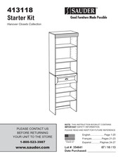 Sauder 413118 Instruction Booklet