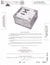 RCA VICTOR TCT-2 Manual