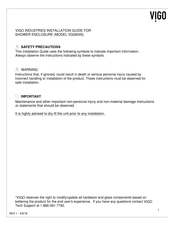 VIGO VG06045 Series Installation Manual