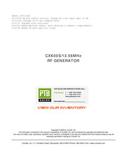 Comdel CX600 Series Manual