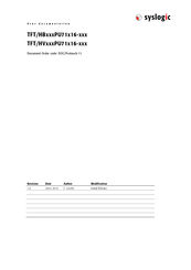 syslogic TFT/HB PU71 16 Series User Documentation