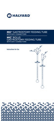 Halyard MIC GASTROSTOMY FEEDING TUBE WITH ENFit CONNECTORS Instructions For Use Manual