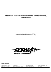 Ropam elektronik BasicGSM 2 Installation Manual