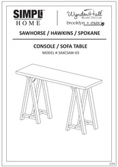 Simpli Home 3AXCSAW-03 Manual