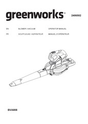 GreenWorks BVA808 Operator's Manual