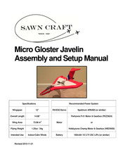 Sawn Craft Micro Gloster Javelin Assembly And Setup Manual