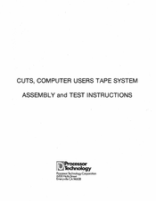 Processor Technology CUTS Assembly And Test Instructions