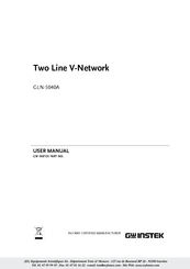 GW Instek Two Line V-Network GLN-5040A User Manual