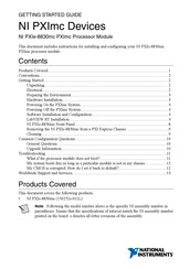 National Instruments PXIe-8830mc Getting Started Manual