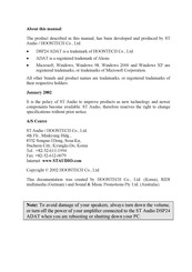 ST Audio DSP24 ADAT Manual
