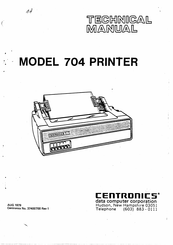 Centronics 704 Technical Manual
