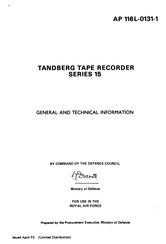 TANDBERG MASTER General And Technical Information