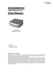 CityGrow CG102RS232 User Manual