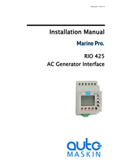 auto maskin RIO 425 Installation Manual