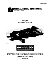 Federal Signal Corporation VISION Operation And Configuration Instructions