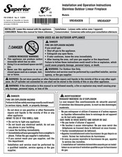 Superior Fireplaces VRE4543EP Installation And Operation Instructions Manual