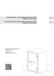 Format Fire Safe Light Operating And Mounting Instructions Manual