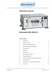 Schaudt Electrobloc EBL 208 S G Instruction Manual
