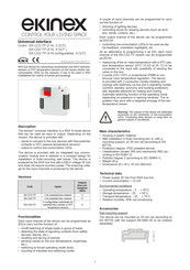 Ekinex EK-CG2-TP Quick Start Manual