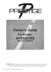 Prestige APSSECRS Owner's Manual