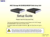 NEC M320F Setup Manual