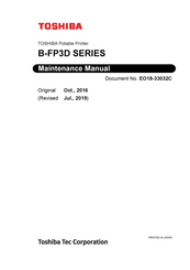 Toshiba B-FP3D SERIES Maintenance Manual