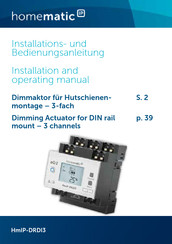 Homematic IP HmIP-DRDI3 Installation And Operating Manual