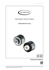 vacuubrand VSP 3000 Instructions For Use Manual