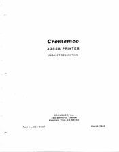 Cromemco 3355A Product Description